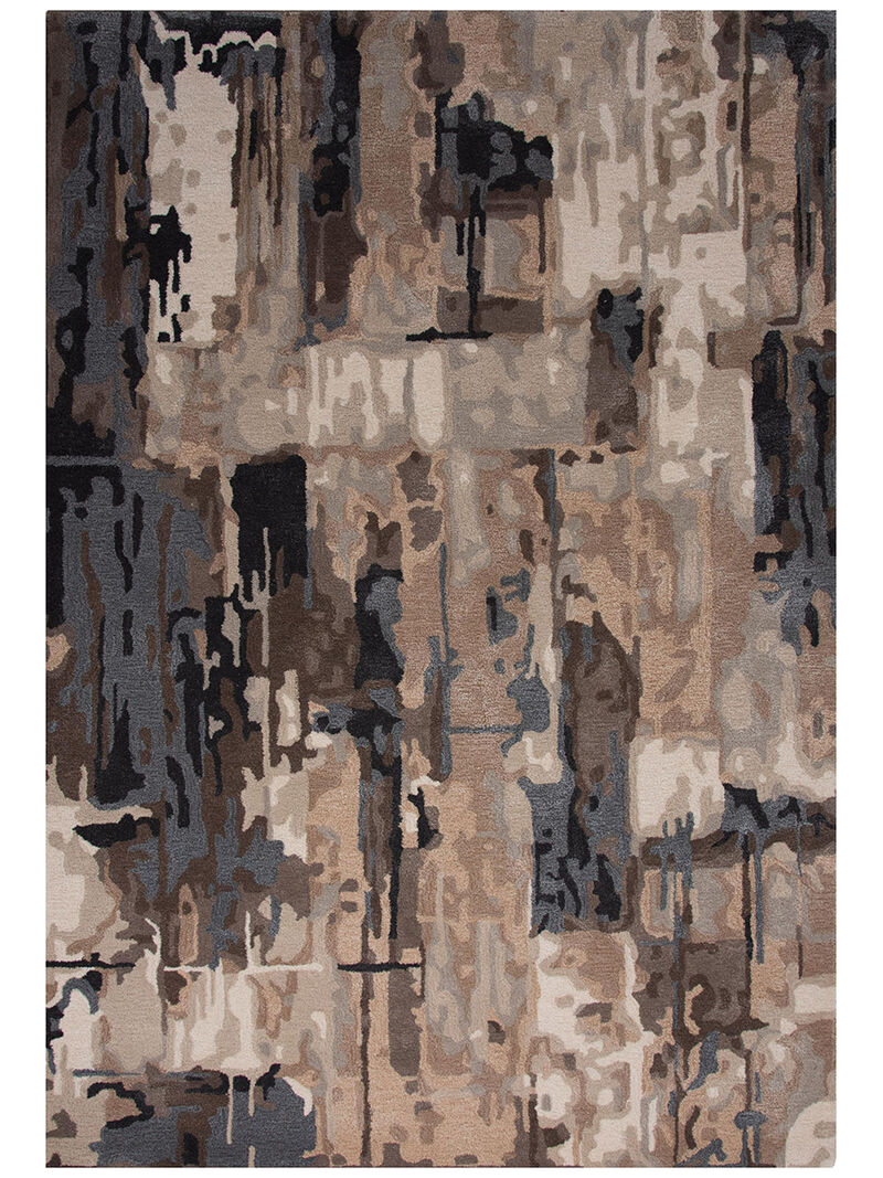 Kinetic KIN533 Brown/Blue 7'9" x 9'9" Rug