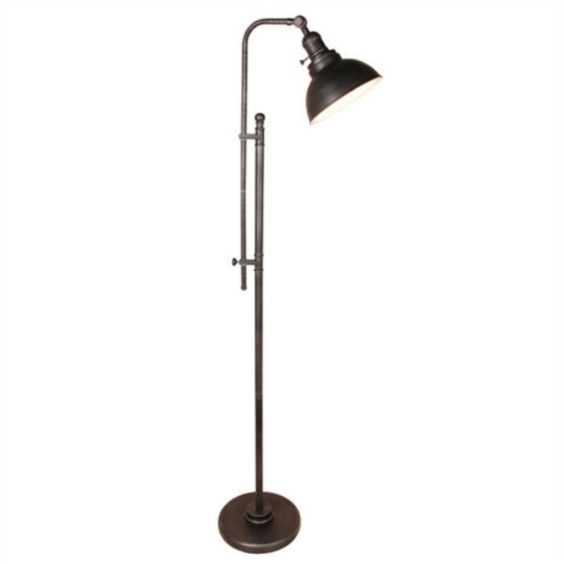Retro Floor Lamp – Adjustable Task Light with Distressed Metal Finish & Sleek Design