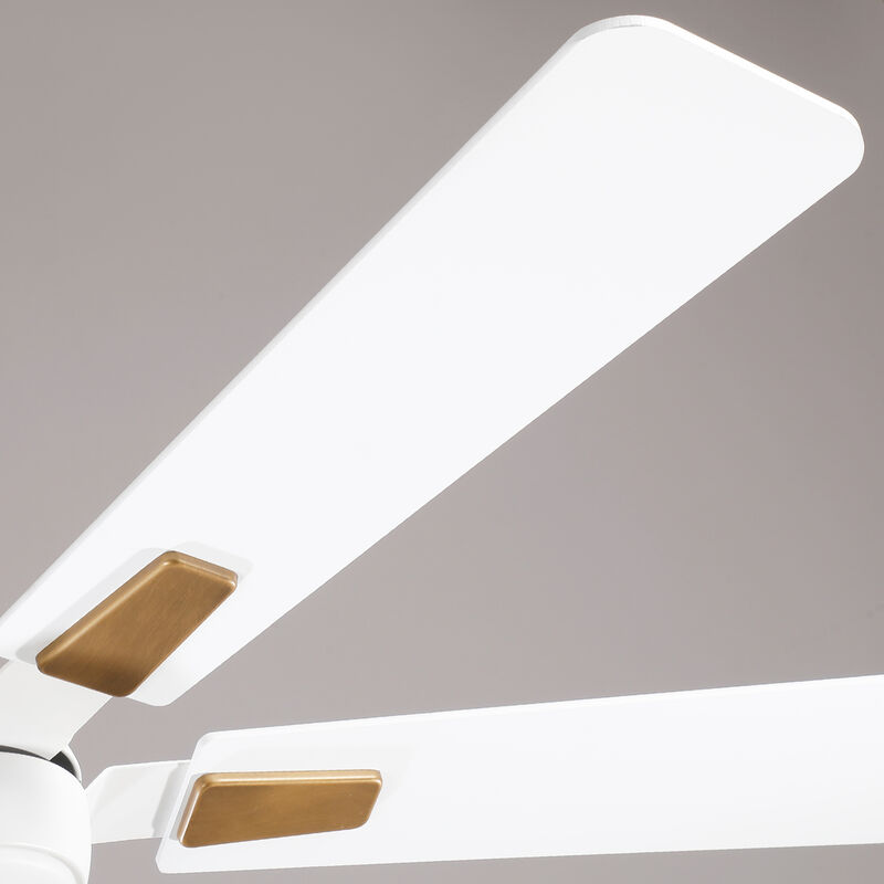 52" Modern Matte White Reversible Dimmable Smart Ceiling Fan with Light, APP Control and Remote image number 9