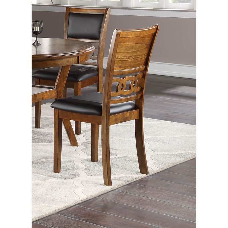 Streamdale Walnut Finish Dining Chairs Set of 2 image number 4