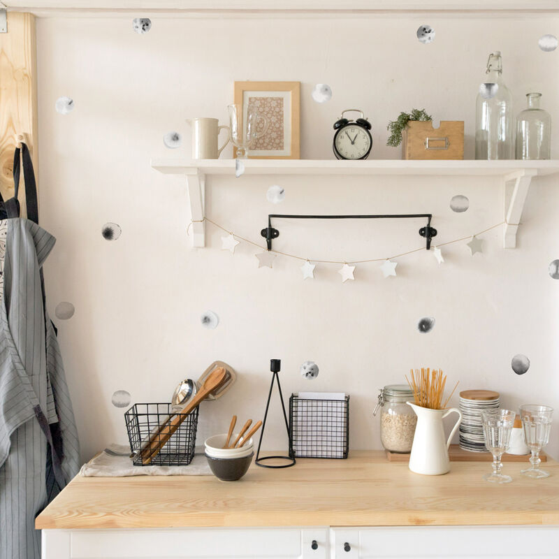 Moons - Black and White