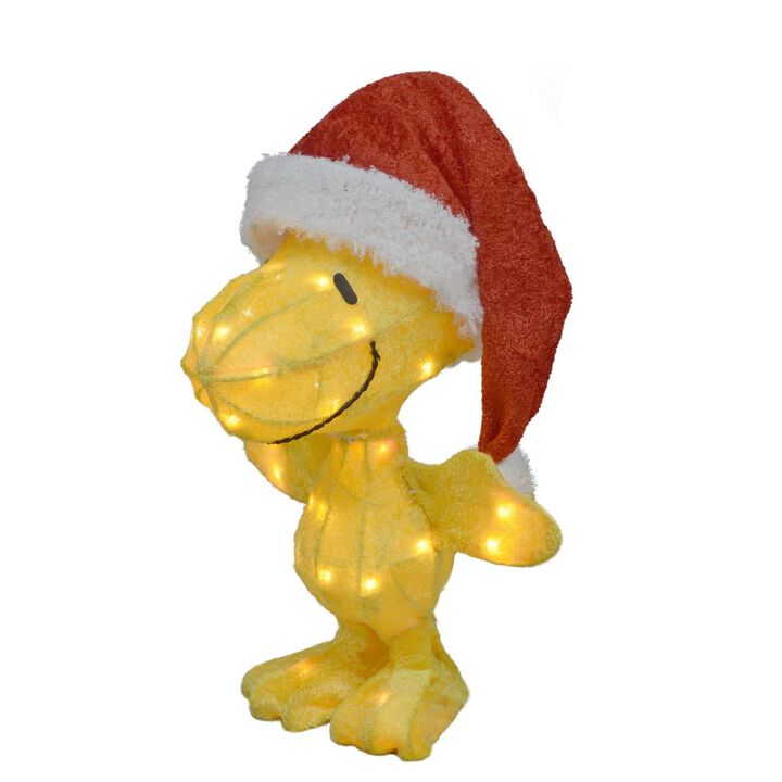 Northlight  18 in. Lighted Woodstock in Santa Hat Outdoor Christmas Yard Decoration