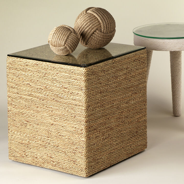 Captain Seagrass Square Side Table