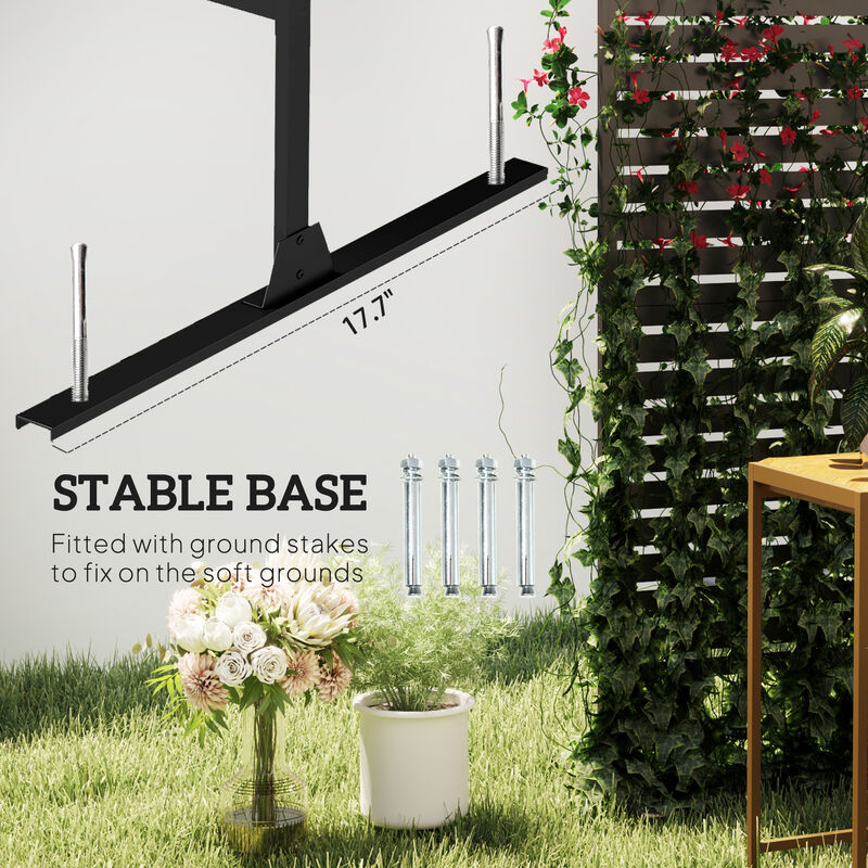 Hivvago Outdoor Privacy Fence Panel with Climbing Trellis image number 4