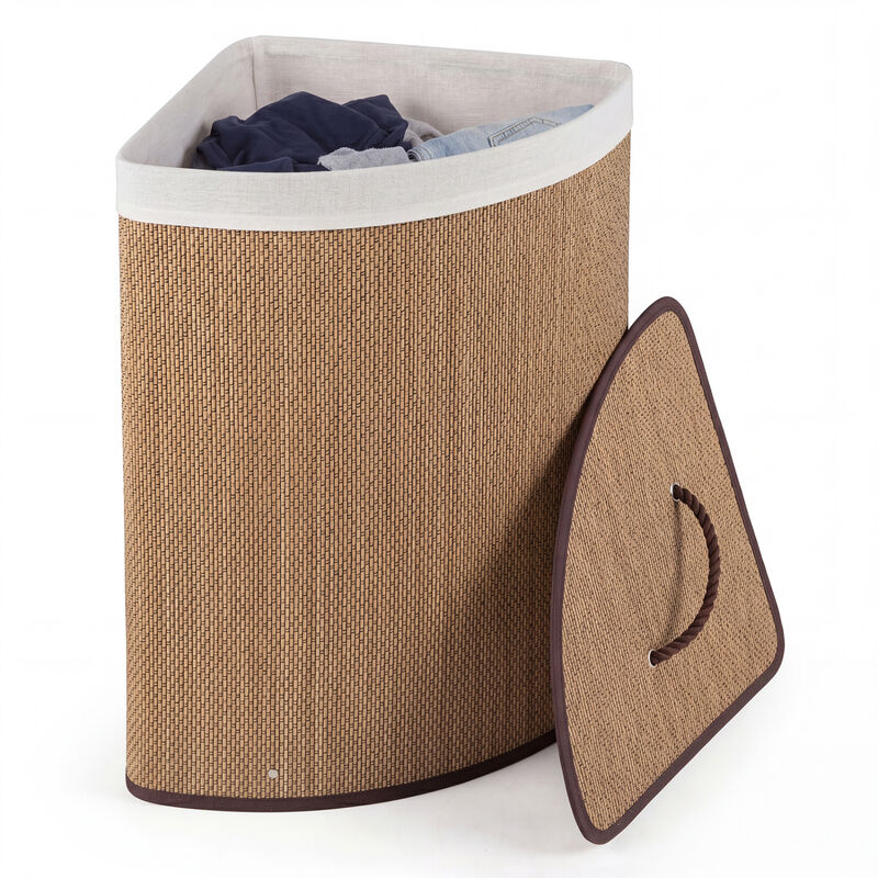 15 Gallon Wicker Laundry Hamper with Removable Liner and Lid image number 4