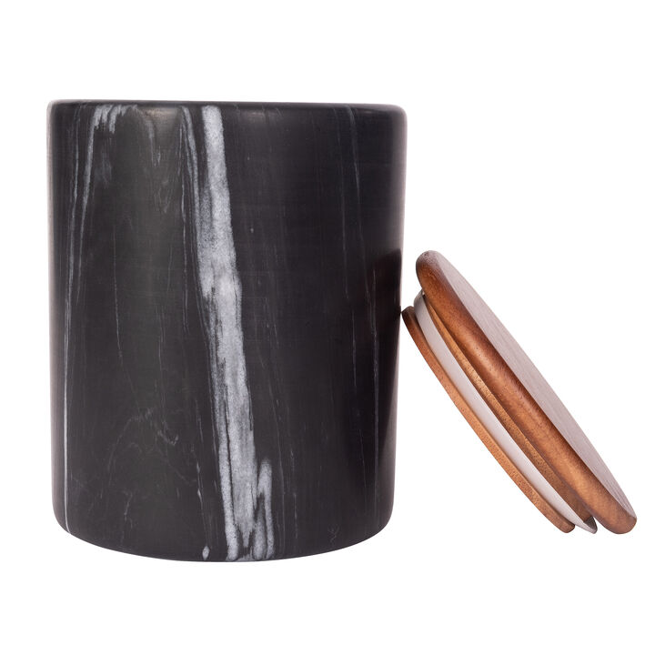 Saboga Home&trade; Storage Canister with Sealed Wood Top