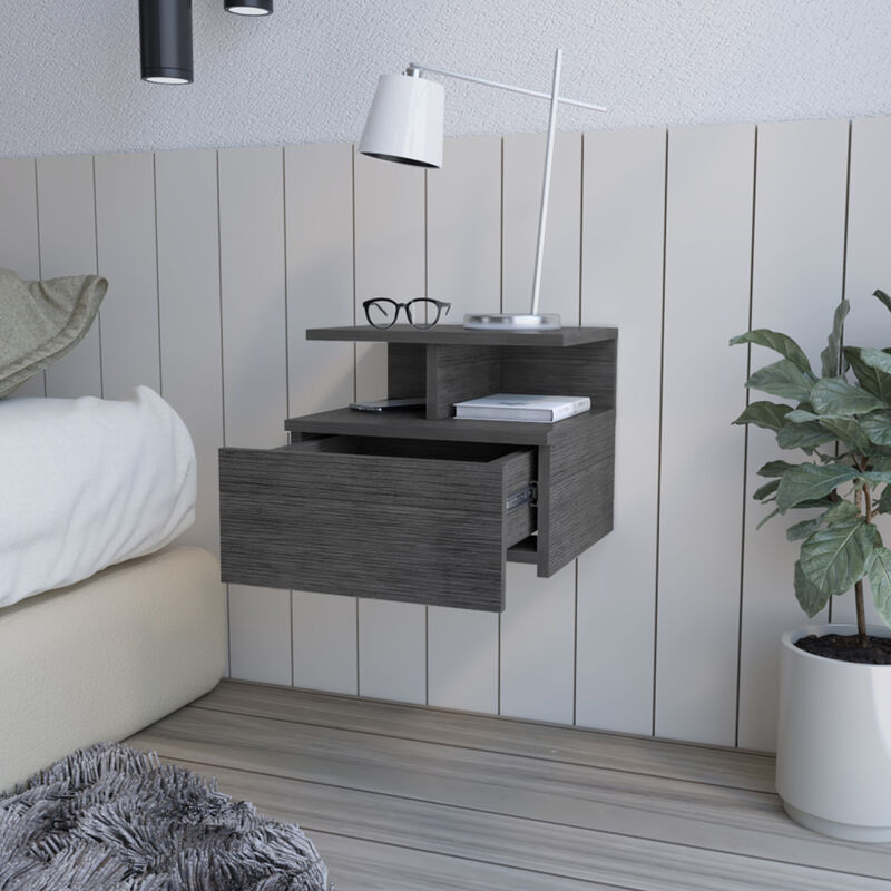 Streamdale Nightstand Floating Flopini, Bedroom, Smokey Oak image number 2