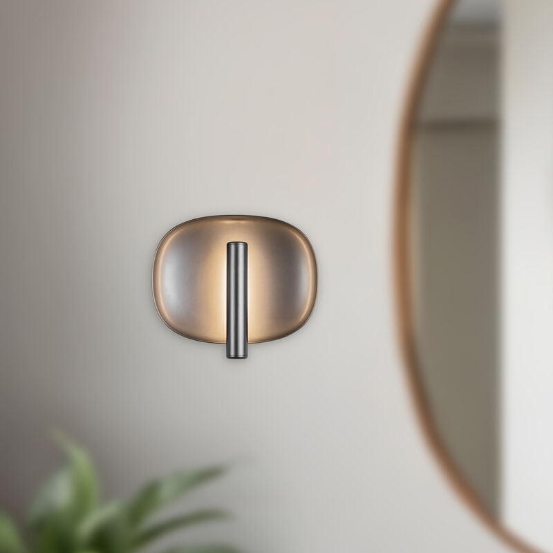 Lustre 9-in Damp-Rated Dimmable LED Wall Sconce image number 1