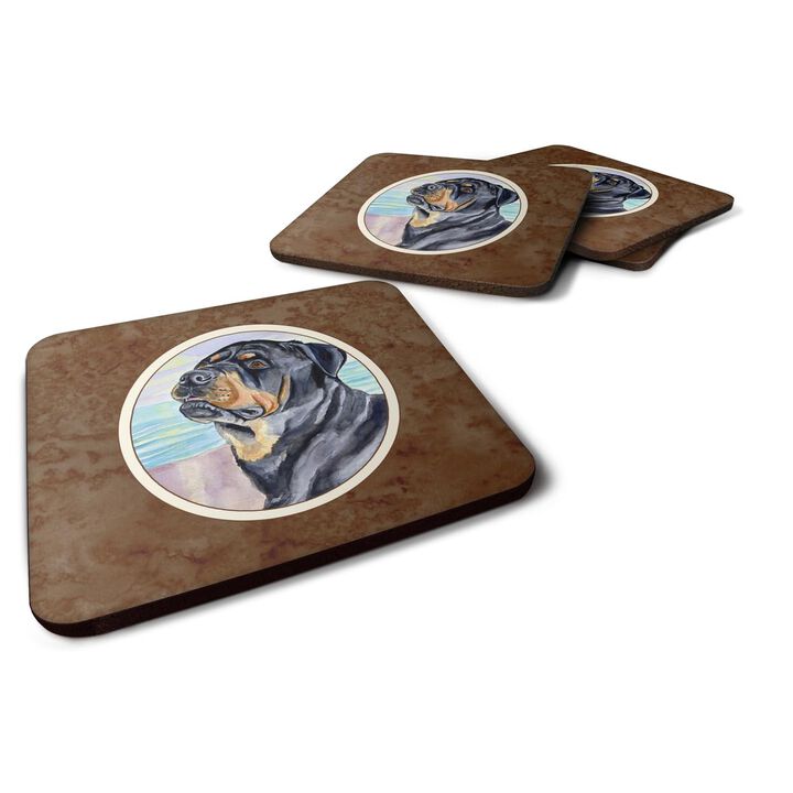 Caroline's Treasures 7107FC Rottweiler Foam Coasters (Set of 4), 3.5, Multicolor