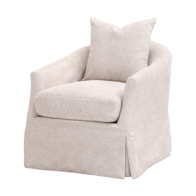 Faye Slipcover Swivel Club Chair image number 1
