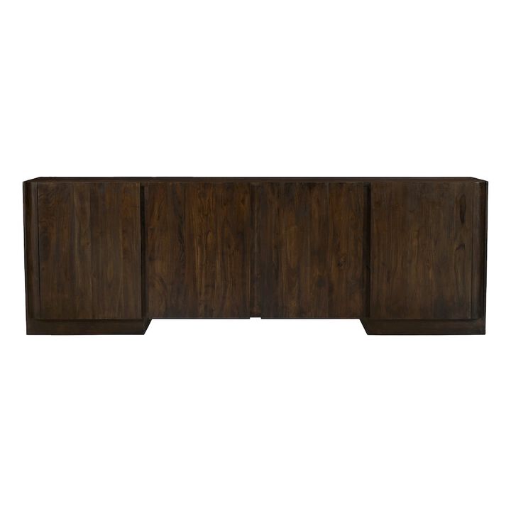 Alex Hamilton Percy 4-Door Sideboard in Barista Brown on Solid Acacia Wood
