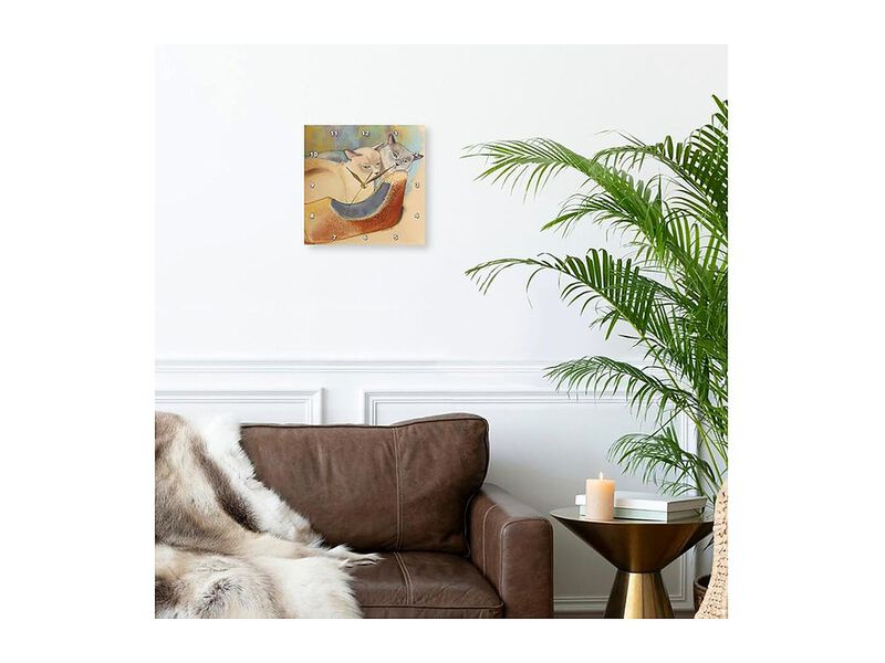 Cats Two Tonkinese Cuddling Wall Clock 10 Inch Home Decor image number 2