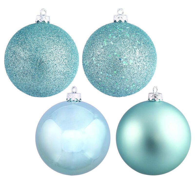 Vickerman 4 Finish Ornament Set, Includes 60 Per Box, 2.4-Inch, Baby Blue image number 0
