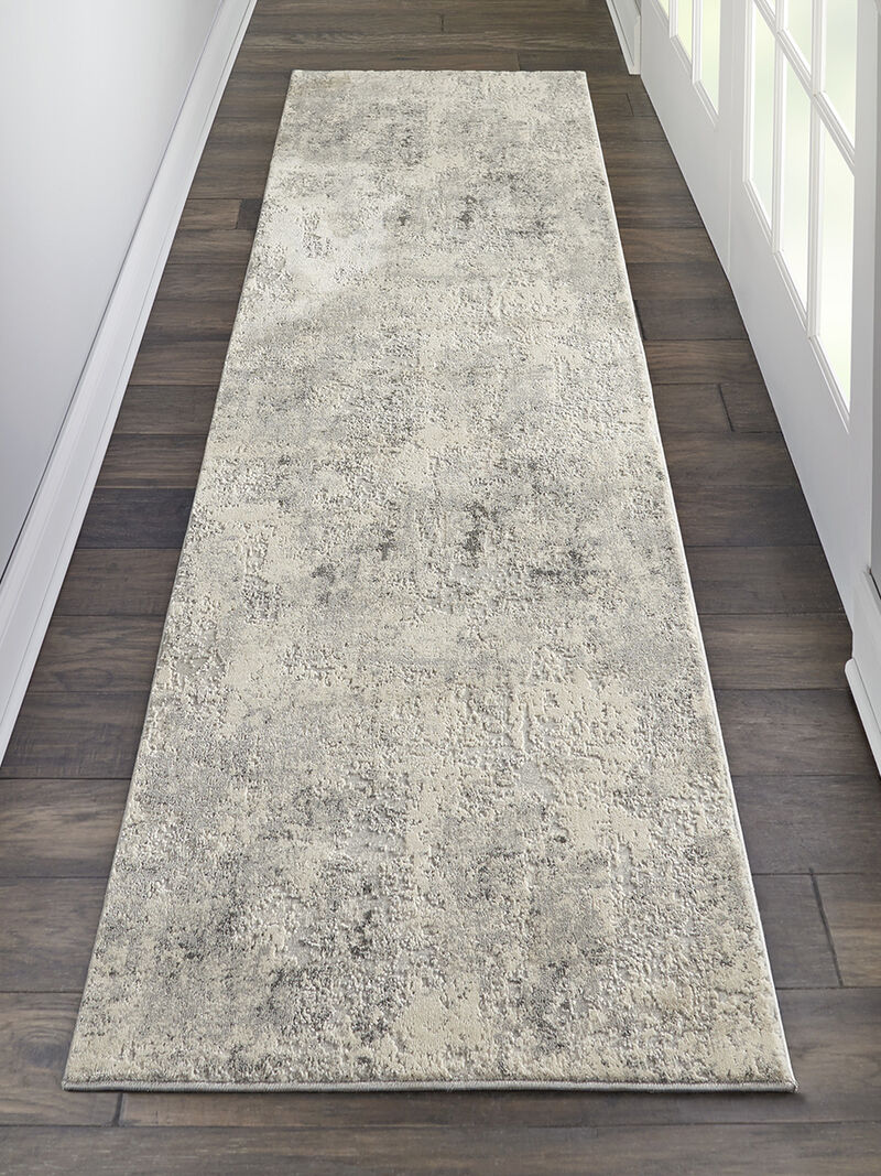 Rustic Textures RUS07 Gray/Beige 2'2" x 7'6" Rug image number 6