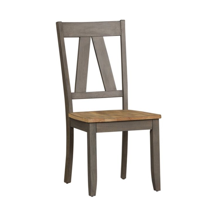 Liberty Furniture Lindsey Farm 7 Piece Trestle Table Set in Rubberwood Solids & Veneers w/ MDF