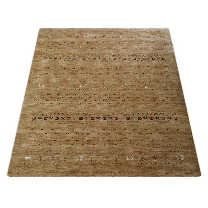 RUGSOTIC CARPETS HAND KNOTTED LOOM WOOL ECO-FRIENDLY AREA RUGS  - High Pile Thick Handmade Anti Skid Area Rugs for Living Room, Bed Room (L00585) image number 1