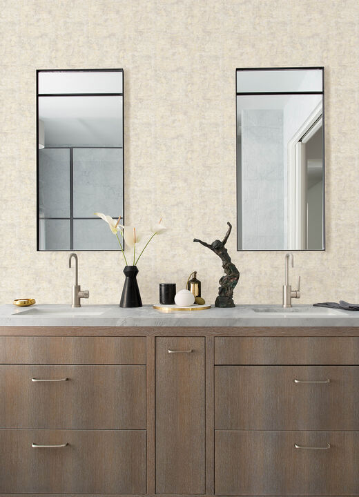Masonry Ivory Stone Wallpaper (Set of 2)