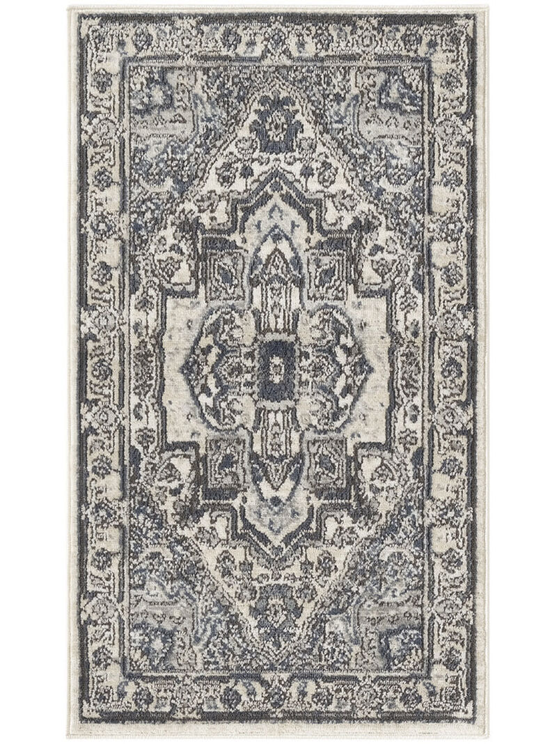 Quarry QUA18 Ivory/Navy 2'2" x 3'9" Rug