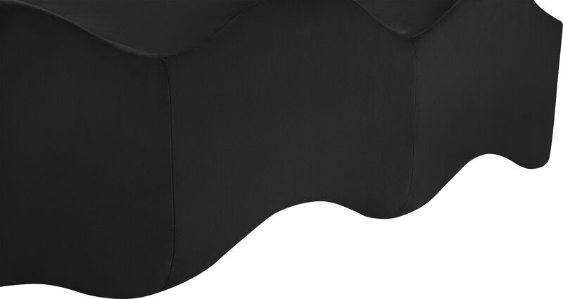 Meridian Furniture Wave Black Velvet Bench