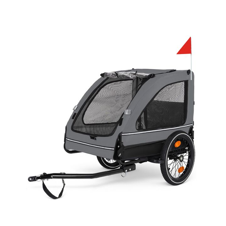 88LB Capacity Pet Bike Trailer for Small and Medium Dogs &ndash; Foldable, Non-Slip & Safe