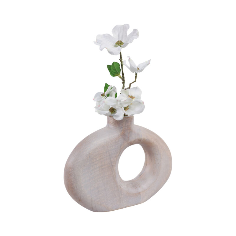 10x7" Cut-out Wood Vase image number 1
