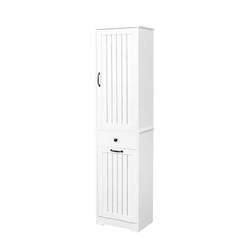 Clihome Laundry Cabinet,with 1 Storage Cabinet and 1 Drawer