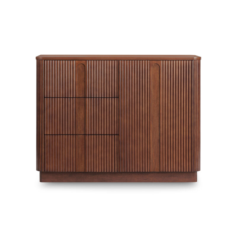Wooden Sideboard with Adjustable Shelf Storage Cabinet image number 3