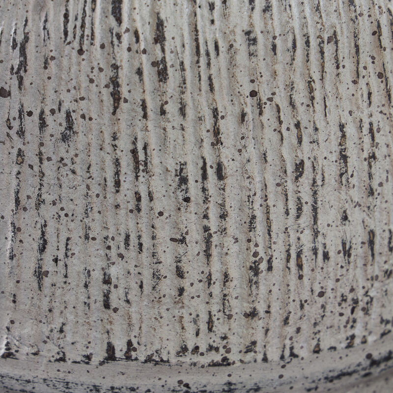 Mony 10 Inch Tabletop Decorative Flower Vase, Home Accessory, White Brown - Benzara