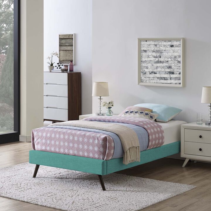 Modway - Loryn Twin Fabric Bed Frame with Round Splayed Legs