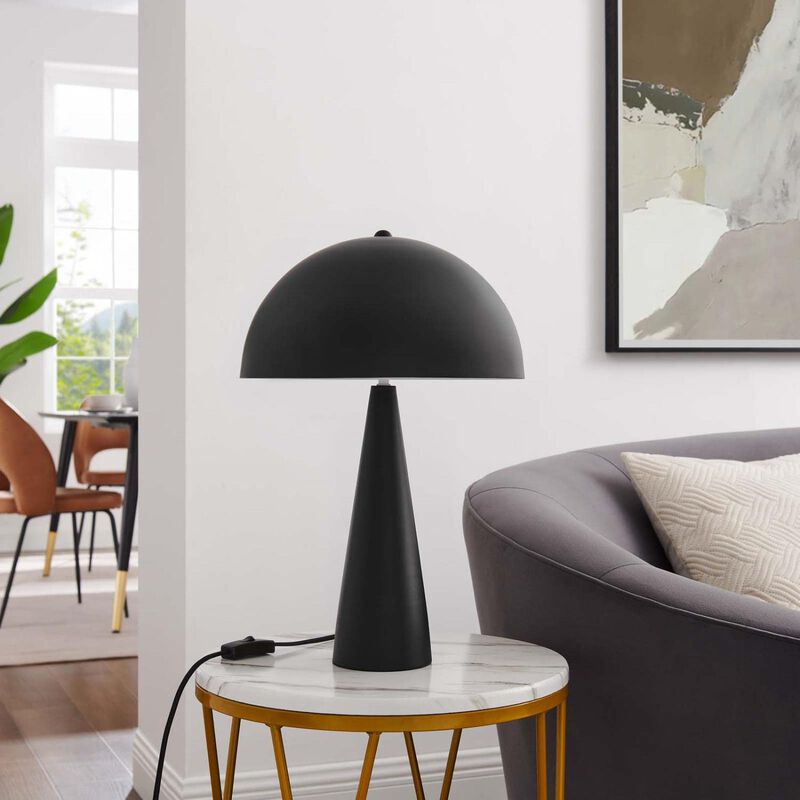 Modway Selena 2 Lights Modern Metal Table Lamp in Black Finish image number 5