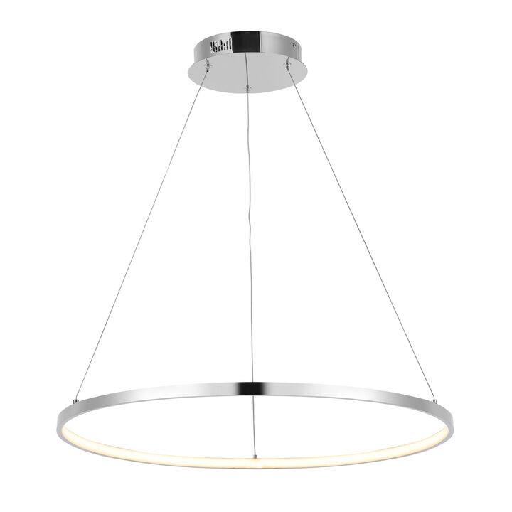 Brice Modern Contemporary Metal Round Dimmable Integrated LED Pendant