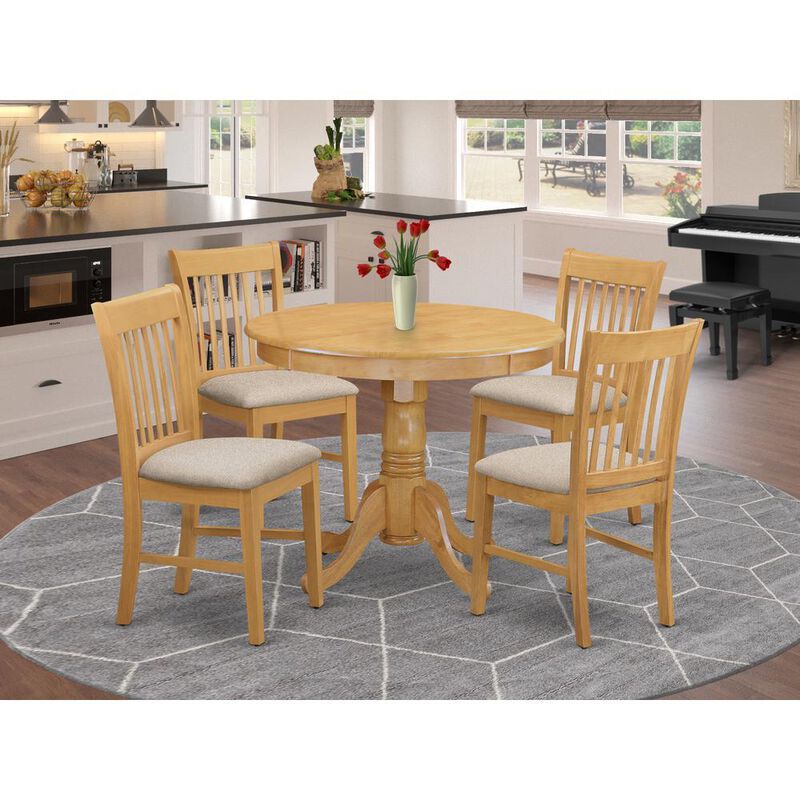 5 Pc Dinette Table set - Small Kitchen Table and 4 Dining Chairs