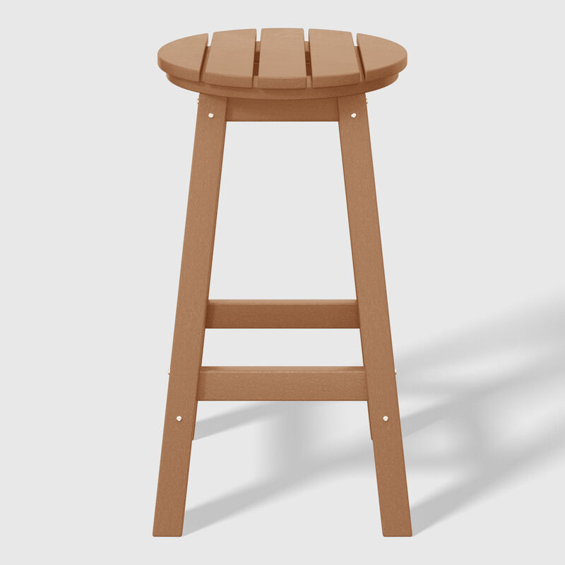 WestinTrends 24" HDPE Outdoor Patio Round Counter Height Bar Stool