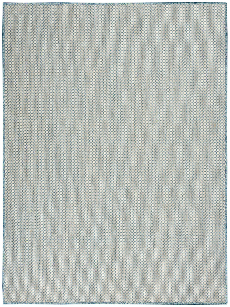 Courtyard COU01 Ivory/Aqua 6' x 9' Rug