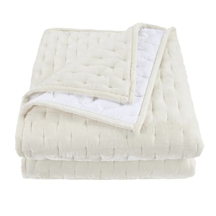 Stella Pintuck Stone Full/Queen Quilt Set
