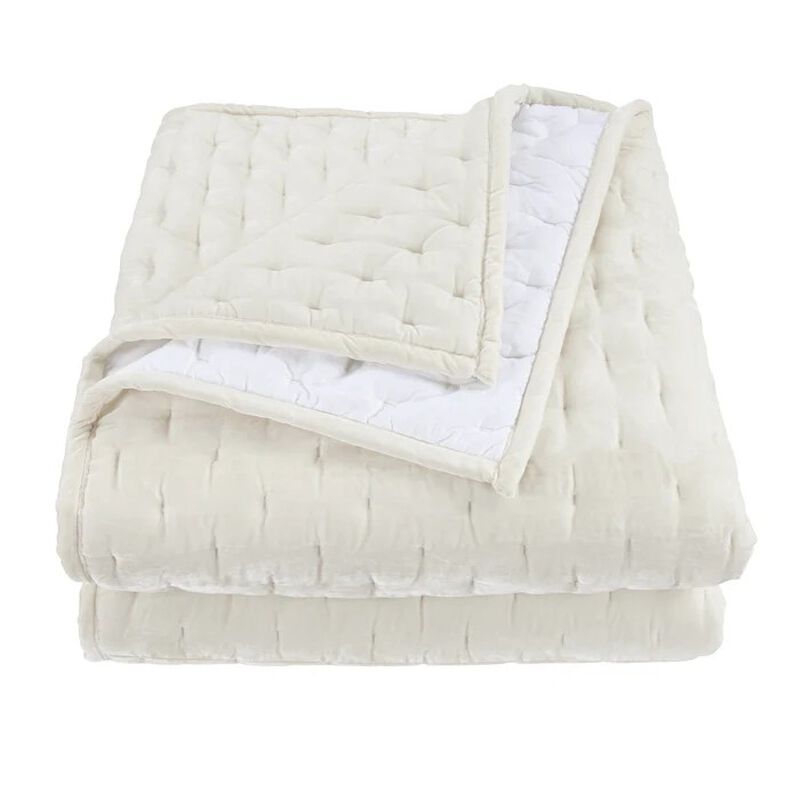 Stella Pintuck Stone Full/Queen Quilt Set image number 0