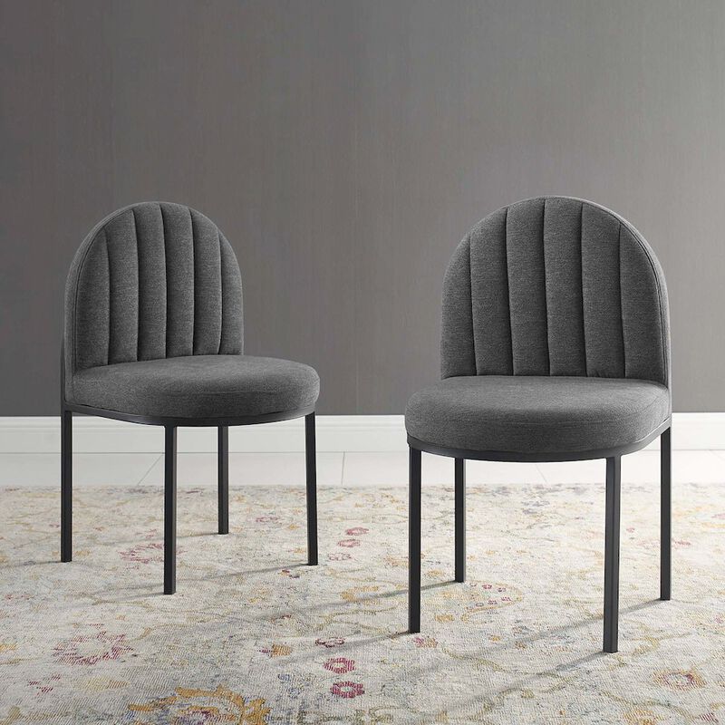 Isla Upholstered Fabric Dining Side Chair Set of 2 image number 6