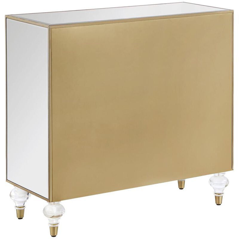Coaster Co. of America Astilbe 2-door Accent Cabinet Mirror and Champagne