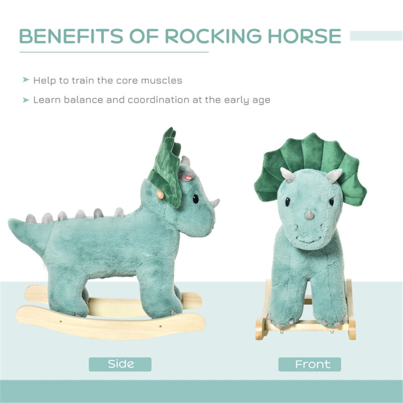 Plush Baby Rocking Horse for 3-6 Year Olds, Safe & Comfortable Ride-On Toy for Kids