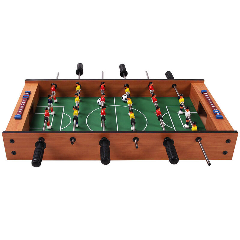 2 in 1 Multi Game Table with Air Hockey and Foosball for Indoor Outdoor Play-Light Brown image number 0