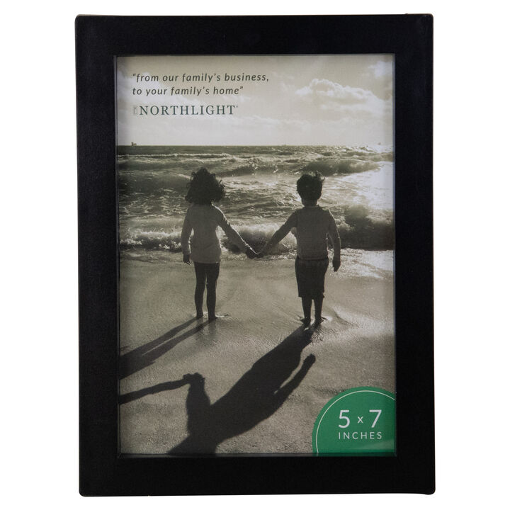 8.25" Classical Rectangular 5" x 7" Photo Picture Frame with Easel Back - Matte Black