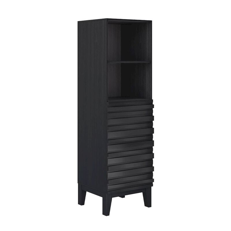 Cascade 17 x 17 x 60 Freestanding Linen Cabinet in Black Oak image number 6