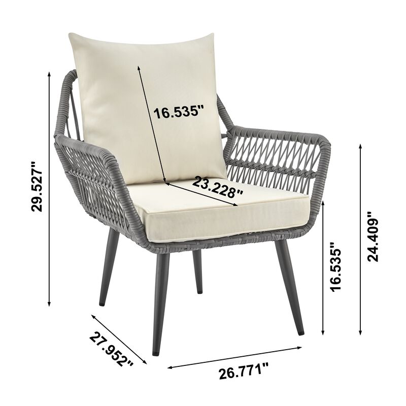Riviera Cream Loveseat Patio Set