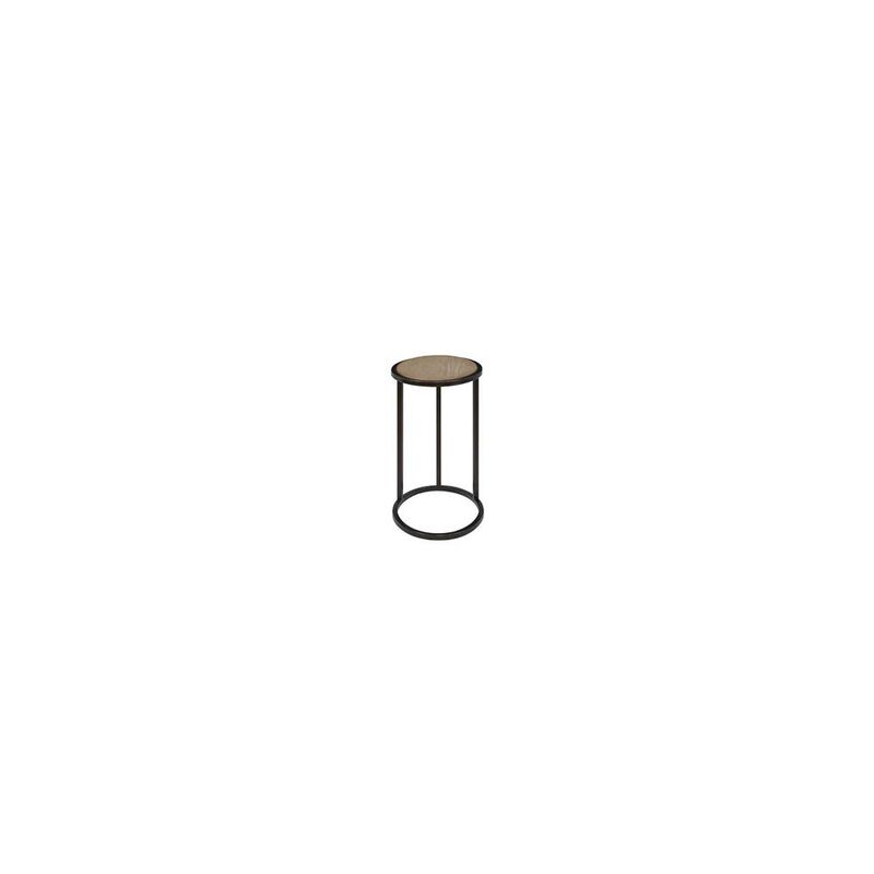 Bernards Transitional Elements Metal/Wood Top Chairside Table - Toffee image number 2