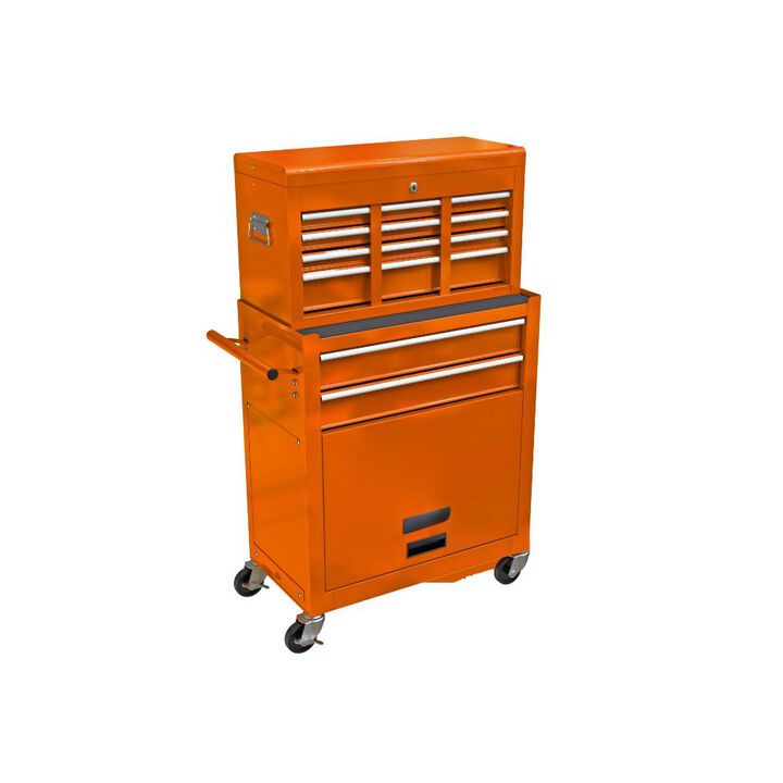 High Capacity Rolling Tool Chest 8-Drawer Storage Cabinet with Wheels for Easy Organization