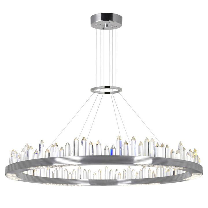 CWI Lighting Agassiz LED Chandelier With Polished Nickel Finish