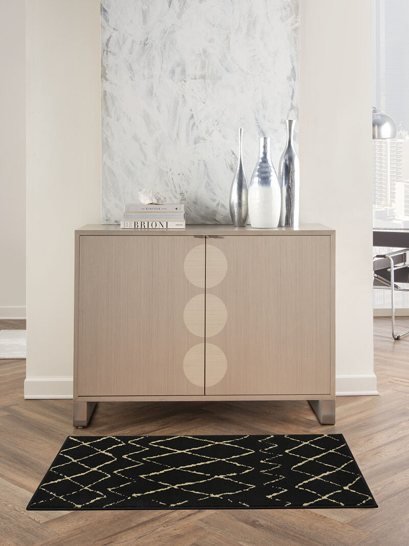 Grafix GRF04 Black 2'3" x 7'6" Rug