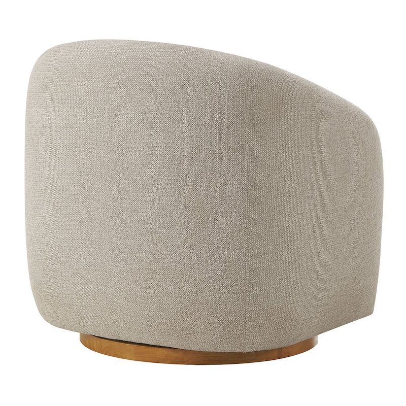 Holland Swivel Chenille Fabric Armchair image number 4