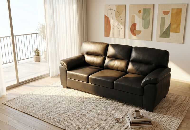 Domord Modern 81" Foil Fabric Sofa image number 1