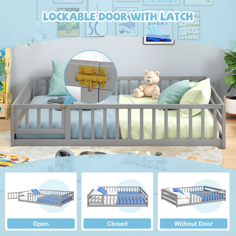 Full Platform Floor Bed with Full-Length Protective Guardrails image number 6